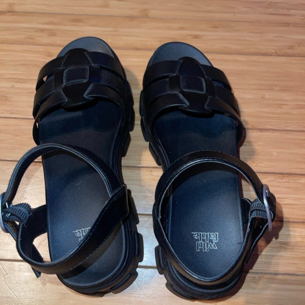 Wild Fable Women's Black Platform Avril Fisherman Chunky Sandal - Picture 5 of 6